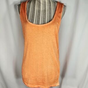 Southern Breeze Orange Racerback Scoop Neck Tank Top Size Large